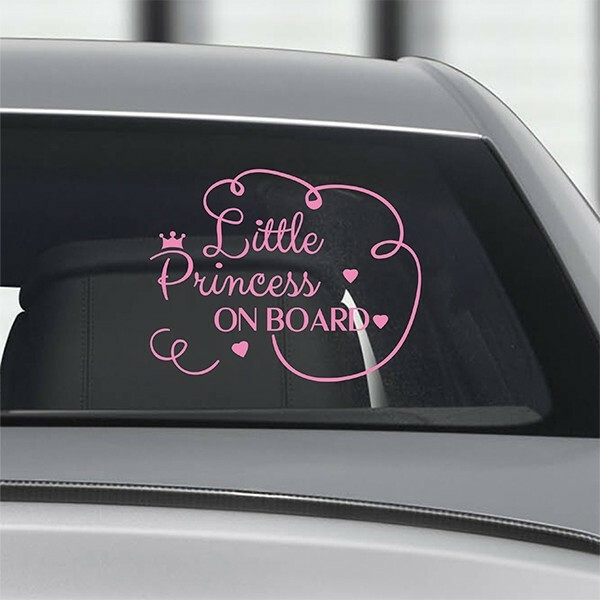 Σήμα Baby on Board Με Αυτοκόλλητο Little Princess