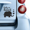 Σήμα Baby on Board Με Αυτοκόλλητο Ελέφαντας